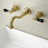 Kingston Brass KS3122PKL Duchess Two-Handle Wall Mount Bathroom Faucet, Polished Brass KS3122PKL